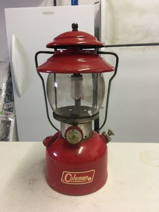 Vintage Coleman 200a Red Lantern Sunshine Of The Night.  With 8 Replacement Wicks