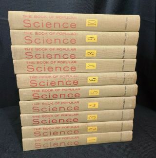 Vintage The Book Of Popular Science Set Of 10,  Complete