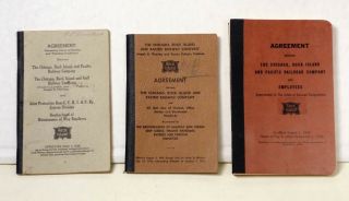 (3) Chicago Rock Island & Pacific Railroad Labor Union Agreements 1938 1945 1947