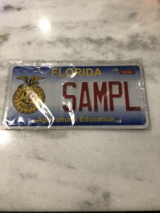 Florida Farm Ffa Agriculture Education Sample License Plate