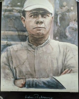 Babe Ruth As A Red Sox Poster By Lance Richbourg 22x30