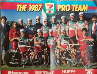 1987 Winning 7 - Eleven Cycling Team Poster -