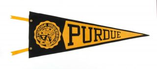 Vintage 1950s Pennant: Purdue University -