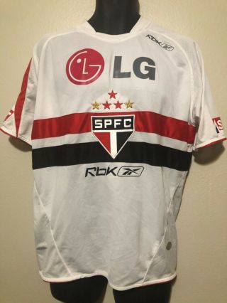 Vintage São Paulo Fc Brazilian Soccer Team Reebok Jersey M 10 (lg)
