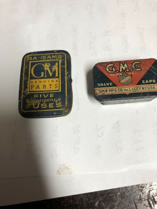 Vintage Gmc General Motors Advertising Lamp Light Battery Car Auto Parts Tins