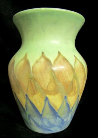 Antique Peters & Reed Art Pottery Landsun 6.  75 " Vase - Scales/petals