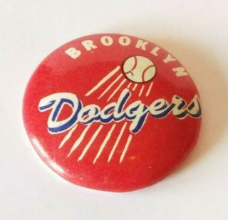 Vintage Brooklyn Dodgers Baseball Pin Back Button York
