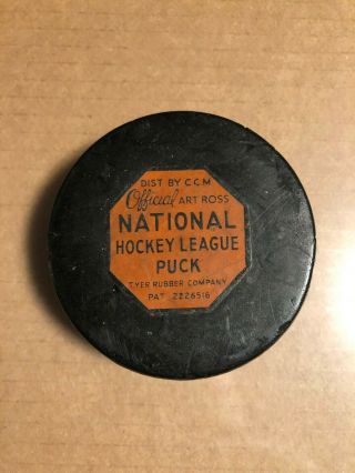 Puck Nhl: Official Art Ross National Hockey League Puck,  C.  C.  M.  Octagon Logo
