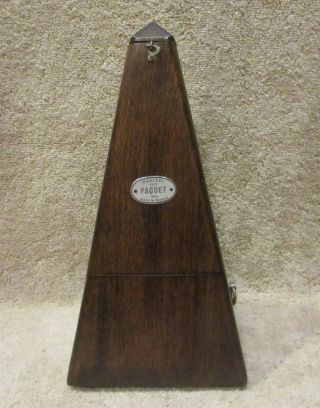 Antique Vintage Wooden Wood Maelzel Paquet 1815 - 1846 Metronome France