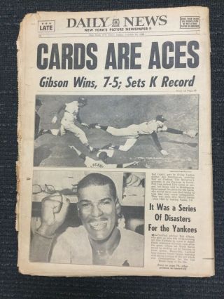 1964 World Series - Cardinals Vs Yankees - Ussr - York Daily News Newspaper
