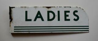 Vintage Antique Sinclair Gas Station Ladies Restroom Bathroom Oil