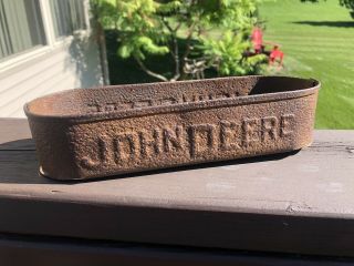 Antique Old John Deere Horse Drawn Implement Machine Wrench Tool Box Farm Tool