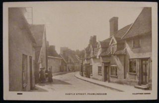 Vintage Castle Street Framlingham Suffolk Rp Postcard
