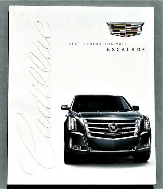 2015 Cadillac Escalade Prestige Sales Brochure 52 Pages 15esc