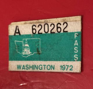 1972 Washington Passenger Vehicle License Plate Tag YOM Legal 2