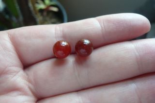 Vintage Carnelian Agate And 9 Carat Gold Earrings