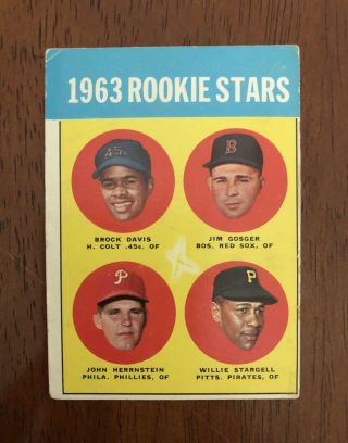 1963 Topps Willie Stargell 553 Rookie Card Pittsburgh Pirates Hof - Marking Rc