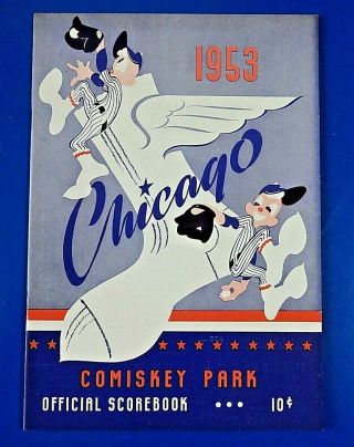 1953 Chicago White Sox Scorecard Program Vs Detroit Tigers