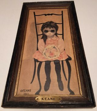 Sad Big Eyes 1962 Margaret Keane Waiting For Grandmother Framed Art Print V - 3170