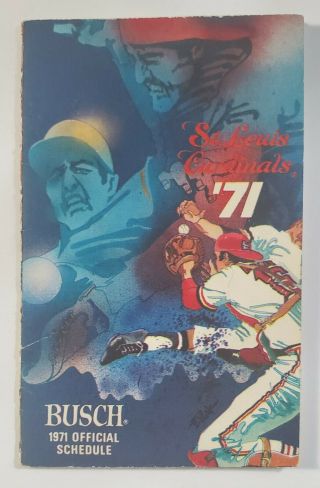 1971 St Louis Cardinals Baseball Anheuser Busch Schedule
