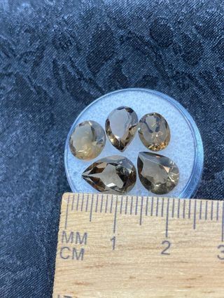 Unknown Faceted Brown Gemstones In Gem Jar - 10.  25ct - Vintage Estate Find