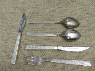 Vintage British Airways Spoon And Fork Set.  5 Items
