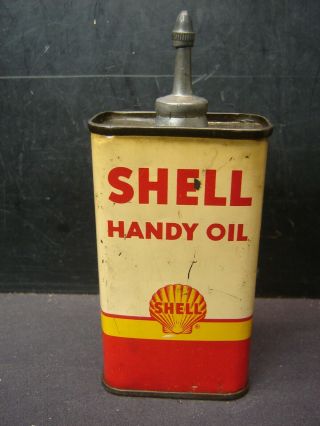 Vintage Shell Handy Oil 4 Oz Tin Can