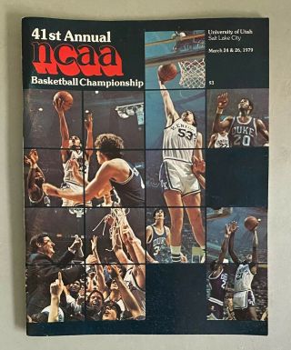 Vintage 1979 Ncaa Basketball 41st University Of Utah Salt Lake City Program