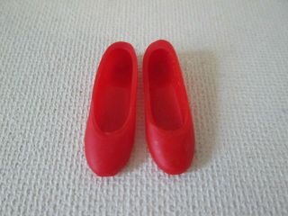 Vintage Barbie: Skipper Shoes Squishy Red Flats Htf