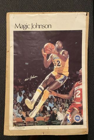 Magic Johnson Vintage 1986 Sports Illustrated Poster 4434 La Lakers