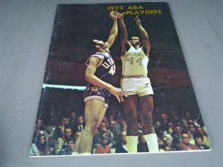 1973 Aba Basketball Playoff Program Denver Rockets Vs Indiana Pacers
