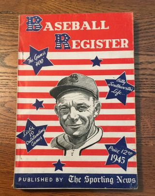 Vintage Baseball Register Sporting News 1945 Cover: Billy Southworth Softcover