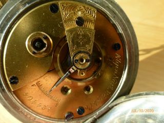 1878 Antique Elgin National Watch Co.  Size 18s Pocket Watch Made In Usa Running