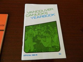 1969/70 Vancouver Canucks Whl Hockey Media Guide Yearbook