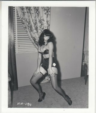 Vintage Risque B/w Photo Sexy Betty Page - Hottie - 4x5 Irving Klaw