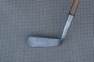 Antique Vintage Wood Shaft George Nicoll Precision Flanged Sole Putter 2