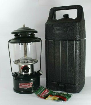 Vintage Coleman 288 Two Mantle Gas Lantern W/ Storage Case And Mantles 1996 Vgc