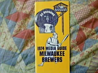 1974 Milwaukee Brewers Media Guide Yearbook Press Book Program Baseball Ad