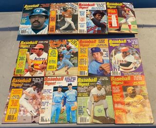 1978 Complete Year 12 Issues - Baseball Digest (with/without - Address Labels)