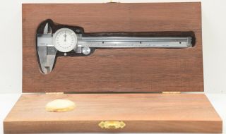 Vintage 6 " Kanon Dial Caliper In Wood Case (inv J130)
