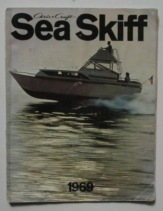 Chris - Craft Sea Skiff Vintage 1969 Brochure W/ Specs