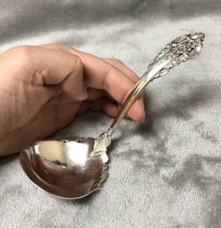 Vintage R.  Wallace Sterling Silver Grande Baroque Pattern Gravy Spoon / Ladle