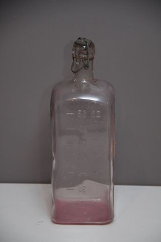 Antique BISGA Embalming Fluid Bottle w/ Label 56 oz US CHEMICAL CO Oddities 3