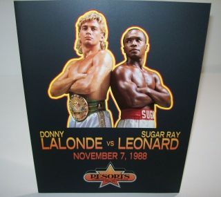 Sugar Ray Leonard Vs Donny Lalonde 1988 Atlantic City Boxing Program