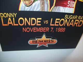 Sugar Ray Leonard VS Donny LaLonde 1988 Atlantic City Boxing Program 2