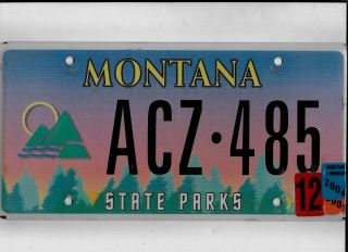 Montana 2004 License Plate " Acz - 485 " State Parks