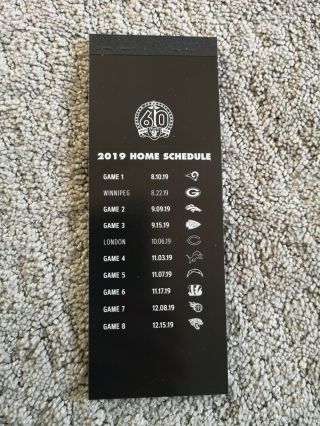 2019 Oakland Raiders Season Ticket Booklet 60th Final Season - 2