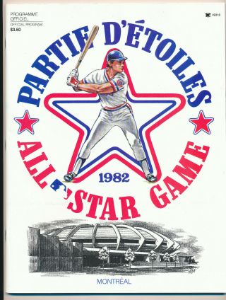 1982 Mlb All Star Game Program With Cut Out Pictures Intact
