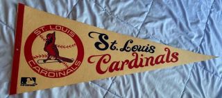 1980s Vintage St Louis Cardinals Baseball Pennant Mlb Full Size