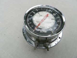 Vintage Small Boat Speedometer Airguide 1950 